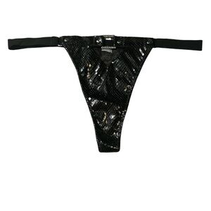 Black Strappy Lacey Statement Underwear | medium